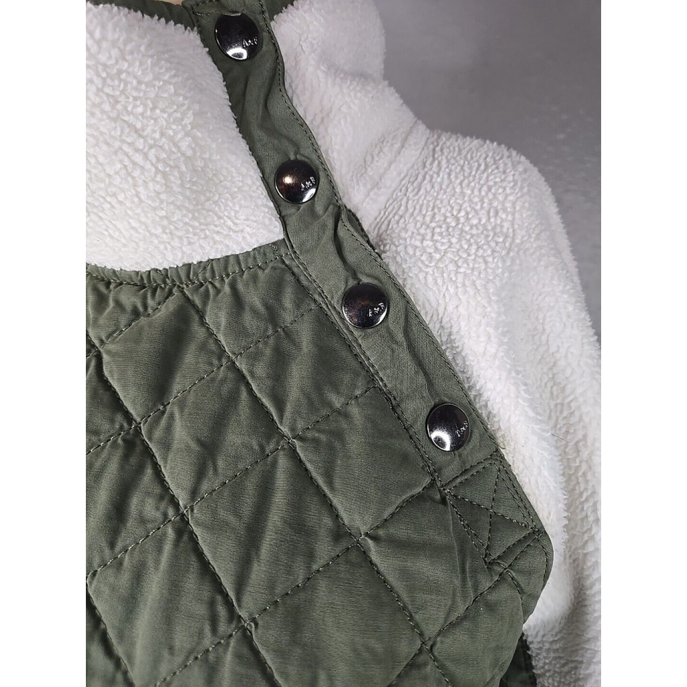 Abercrombie & Fitch Women's Cream Green Assymetrical Snap Fleece Size Small - Picture 4 of 8